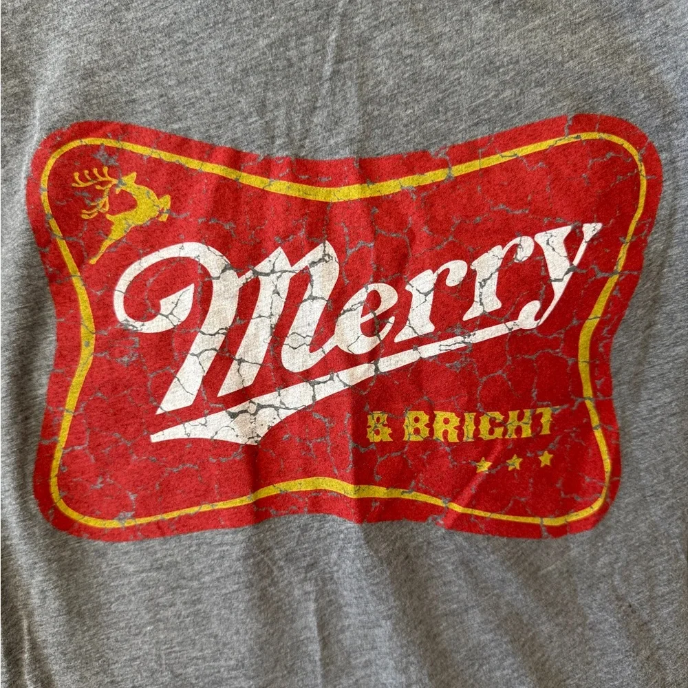 Oliver & Otis Gray Merry & Bright T-Shirt - Picture 4 of 5